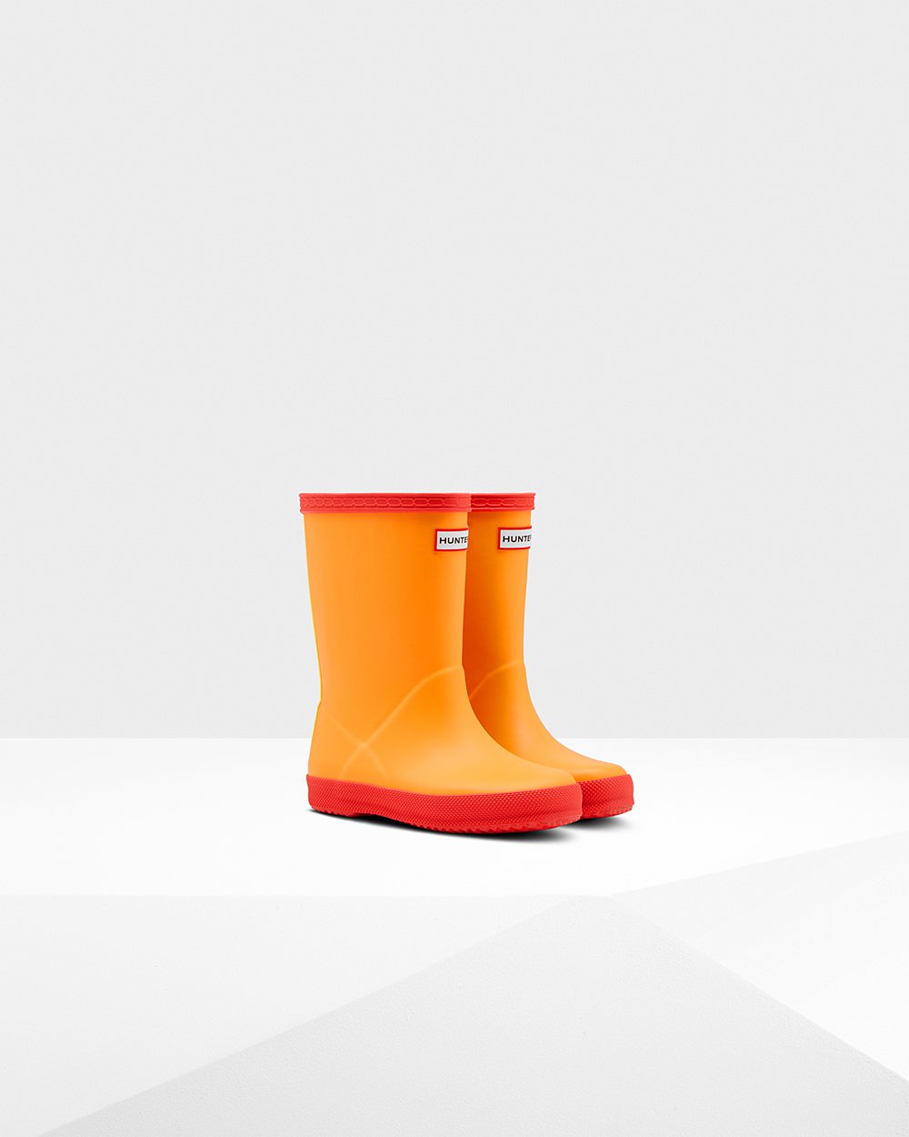 Kids Hunter Rain Boots Orange/Yellow - Original First Classic - 4157932-TD